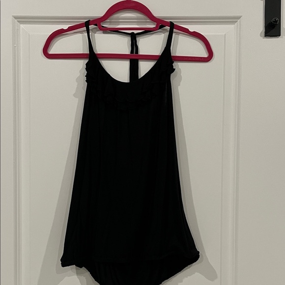 Old Navy Tops - Old Navy Black Ruffle Halter Strap Top